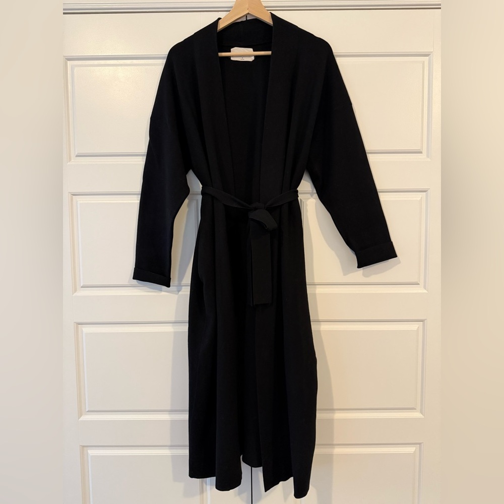 Aritzia Wilfred Black Cardigan w/Tie Belt